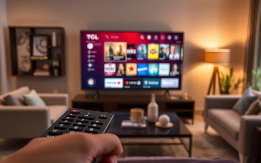 A modern TCL TV displaying the vibrant Atlas Pro ONTV interface, situated prominently in a sleek living room environment. In the foreground, capture a remote control with illuminated buttons, hinting at interactivity. The middle layer features the TV screen showcasing colorful content categories, emphasizing user-friendly navigation and contemporary design. In the background, stylish furniture and decor complement the scene, bathed in soft, warm lighting to create an inviting atmosphere. The angle is slightly elevated, offering a clear view of the TV while maintaining focus on the advanced technology. Overall, the mood is one of sophistication and accessibility, highlighting why Atlas Pro ONTV is an ideal choice for TCL TVs in 2025. A modern TCL TV displaying the vibrant Atlas Pro ONTV interface, situated prominently in a sleek living room environment. In the foreground, capture a remote control with illuminated buttons, hinting at interactivity. The middle layer features the TV screen showcasing colorful content categories, emphasizing user-friendly navigation and contemporary design. In the background, stylish furniture and decor complement the scene, bathed in soft, warm lighting to create an inviting atmosphere. The angle is slightly elevated, offering a clear view of the TV while maintaining focus on the advanced technology. Overall, the mood is one of sophistication and accessibility, highlighting why Atlas Pro ONTV is an ideal choice for TCL TVs in 2025.